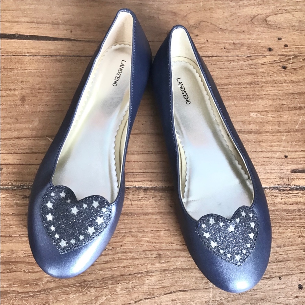 Lands End Ballet Flats NWOT never worn outdoors😻
